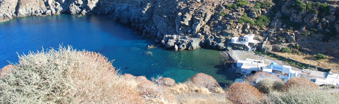 The beach Seralia at Kastro of Sifnos